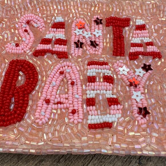 Beaded Holiday Coin Purse Flower Coin Purse Accessories Travel Pouch NEW - Picture 3 of 5